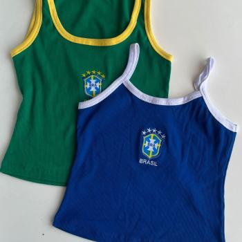 Blusa Regata Feminino Importado SC Canelada Brasil 51177