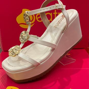 Plataforma Beatriz Feminina 383200/6 Off White 49798 121