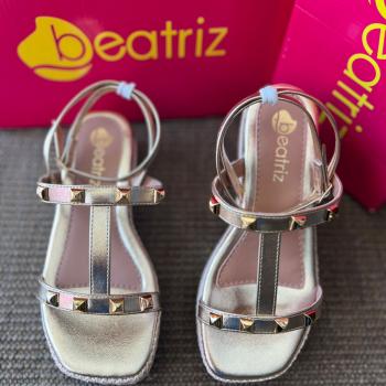 Sandália Flatform Beatriz 313700/88 Ouro 48514