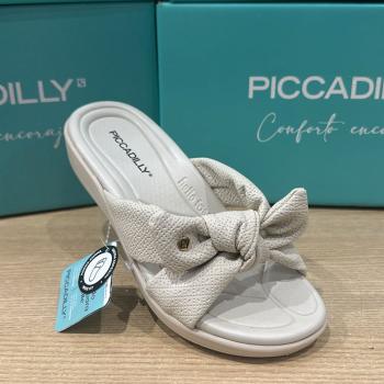 Sandália Piccadilly Feminina 239036 Off White Tamanco 50577