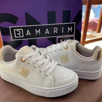 Tênis Ramarim Casual Feminino 2699202 Branco/Ouro 51081