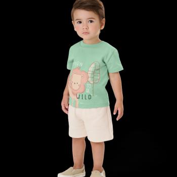 Conjunto Kiko e Kika Masculino Bebê 15101 Camiseta/Bermuda  P ao G 44949 k26