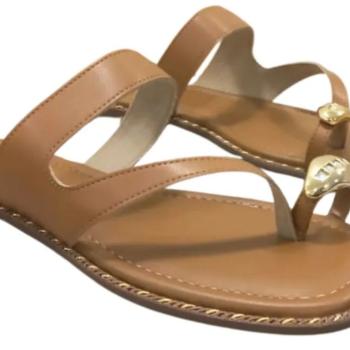 Sandália Rasteira Beira Rio Feminina Camel  8505209 50899