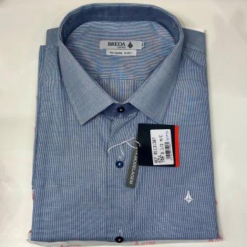 Camisa Breda Social Masculina 1131387 M/C Puro Algodão Plus Size 50471