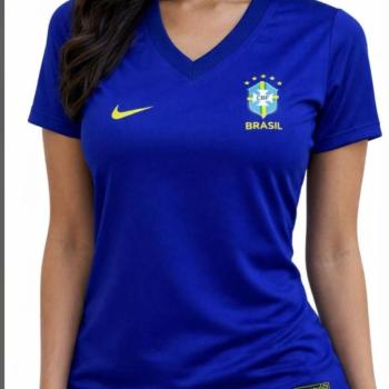 Blusa Feminina Seleção Brasileira Básica Gola V 51258