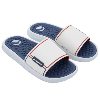Slide Rider Pump Masculina 12424 Branco/Azul 49513