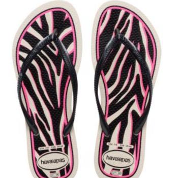 Chinelo Havaianas Feminino Slim Animals Bege/Palha/Cinza 22110 49611