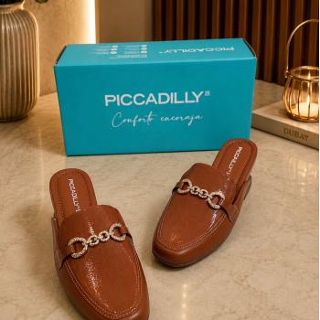 Mule Piccadilly Feminino 250285 Caramelo 52218