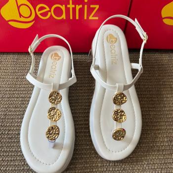 Sandália Flatform Beatriz 368200/17 Off White 48517