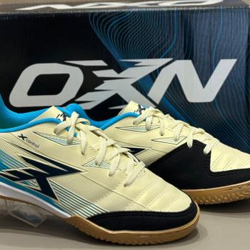 Tenis Indoor OXN Contral 3 Bege/Ciano/Marinho 41511303 50392