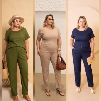 Conjunto Feminino Areen Calça e Blusa Plus 732 49256