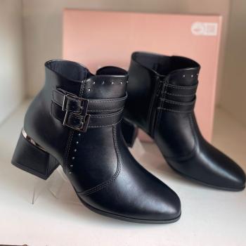 Bota Modare Feminina Preta 7082208 Salto Médio Bloco 50345