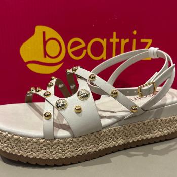 Sandália Beatriz Flatform Munique 313700/105 Off  White 48488