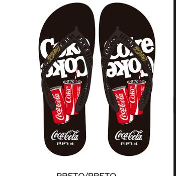Chinelo Coca Cola Masculino Preto/Preto CC4883 49930 46 F26