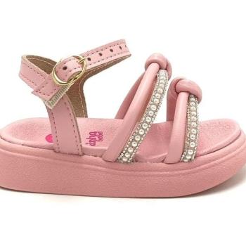 Sandália Molekinha 2733103 Rosa/Cristal/Perola 43468