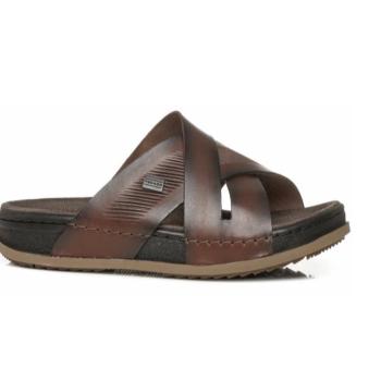 Sandalia Pegada Masculina Pinhão em Couro Solado em Pu Macio 134803 51612