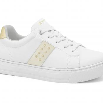 Tênis Casual Ramarim Feminino Solado Sintetico 2593121 Branco/Ouro 48647