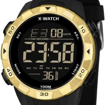 Relógio X-Watch Masculino Preto/Dourado XMPPD809 51508