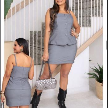 Conjunto Exinia Feminino Blusa e Short Saia 4477 48448