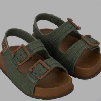 Sandália Cartago Masculina Milão Slide Baby 12418 Castor/Verde 43341