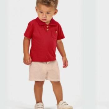 Conjunto Kiko e Kika Masculino Bebê 14319 Camisa/Bermuda M ao G 43895