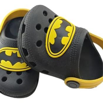 Babuche KidstePé Masculina Batman 216901087 Preto/Amarelo 45457 k26