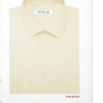 Camisa Breda Social Masculina 1111943 M/C Com Bolso 50466