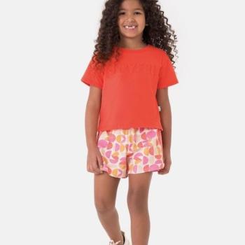 Conjunto Malwee Feminino Juvenil 1000132534 Blusa/Shorts 10 ao 12 43506