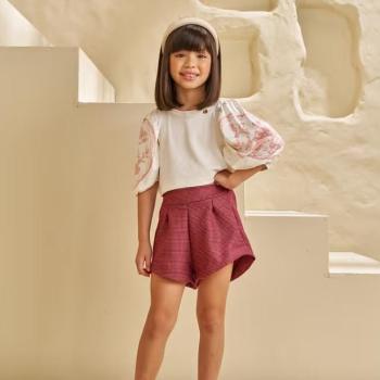 Conjunto Pokótinha Feminino Infantil 8316 Cropped/Shorts 6 ao 10 44032
