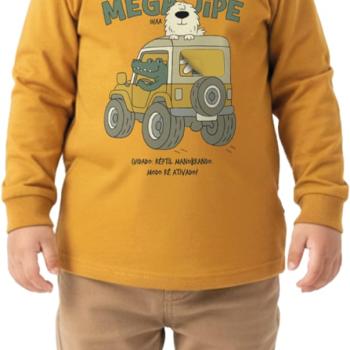 Camiseta Malwee Masculina Infantil 1000136463 Manga Longa 4 ao 8 44816 k26