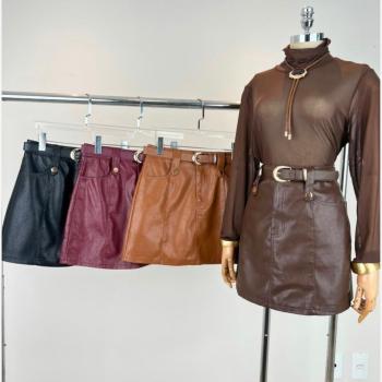 Saia Feminina Importada SC 960 Courine com Cinto 51341