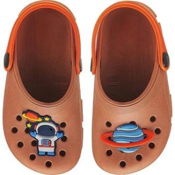 Babuche KidstePé Masculina 2169491190 Marrom/Laranja 45465 k26
