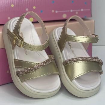 Sandália Mini Sua Cia 705100870 Light Gold 45568 k26