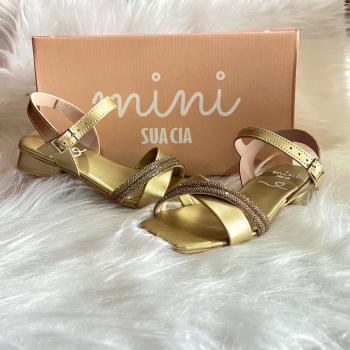 Sandália Mini sua Cia 917652181 Light Gold 43956
