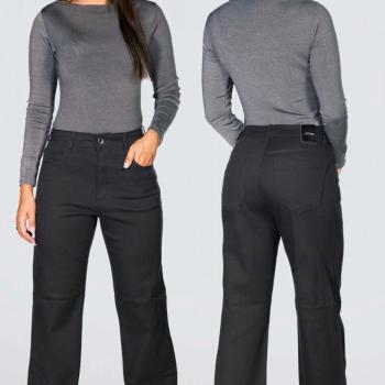 Calça Wide Leg Feminina One Jeans 023538 Preta 48316