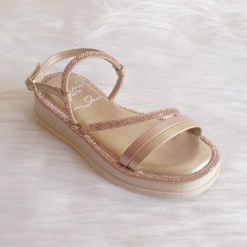 Sandália Mini Sua Cia 919052146 Light Gold/Cobre 43316
