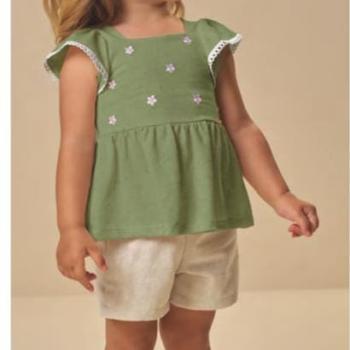 Conjunto Tiny Joy Feminino Infantil 12609 Bata/Shorts 1 ao 3 45156 k26