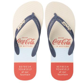 Chinelo Coca Cola Masculino Off White/Marinho CC4685 49137 9