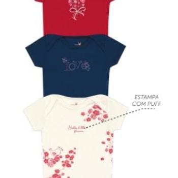 Body Kiko e Kika Feminino Bebê Manga Curta 14516 P ao G 43922