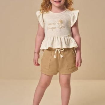 Conjunto Tiny Joy Feminino Infantil 12626 Blusa/Shorts 4 ao 8 45166 k26