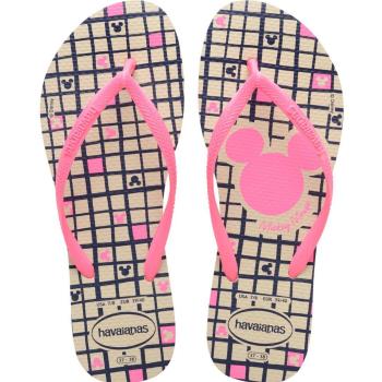 Chinelo Havaianas Feminino Slim Disney Bege Palha 50016