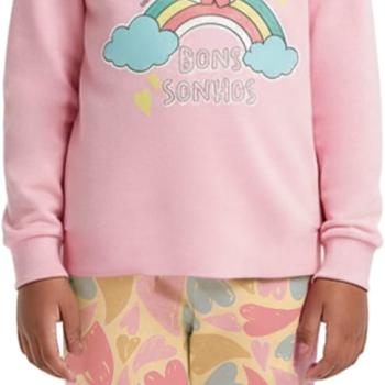 Pijama Malwee Feminino Infantil 1000135067 Blusa Manga Longa/Calça 1000135067 1 ao 3 44785 k26