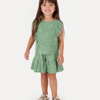 Conjunto Carinhoso Feminino Infantil 1000129857 Blusa/Shorts 4 ao 8 43002