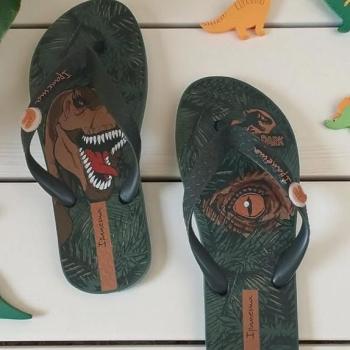 Sandália Ipanema Masculina Jurassic Park 27324 Verde/Bege 43615