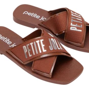 Chinelo Petite Jolie Feminino Chocolate/Ouro PJ7611 50921