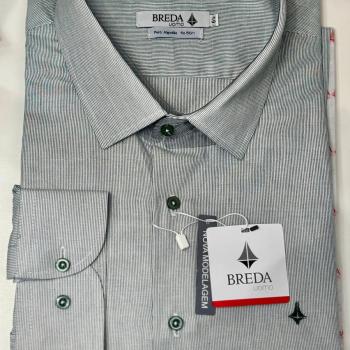 Camisa Breda Social Masculina 1141542 Plus Size M/L Puro Algodão 50474