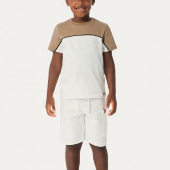 Conjunto Carinhoso Masculino Infantil 1000133690 Camiseta/Bermuda 4 ao 8 43040