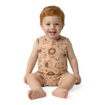 Macacão Kiko e Kika Masculino Bebê 15362 Curto Regata P ao G 44988 k26