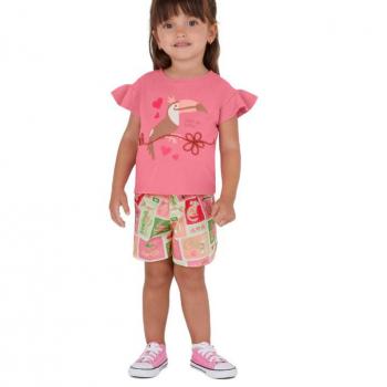Conjunto Malwee Feminino Infantil 1000130218 Blusa/Shorts 2 ao 3 43011