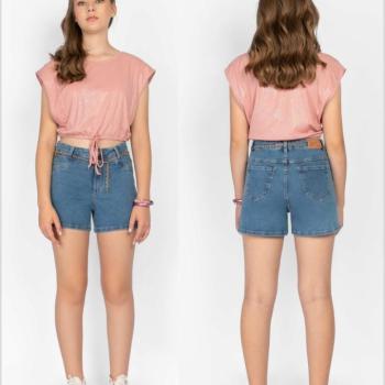 Shorts Papa Tuti Feminino Juvenil 225461 C/Cinto 12 ao 18 43888